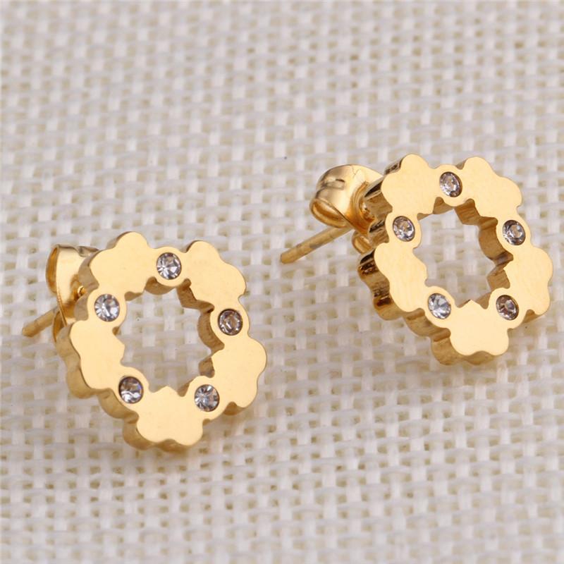 

Модные простые серьги-цветы из циркония с кристаллами от австрийских женщин и женщин для вечеринок в качестве сладких подарков