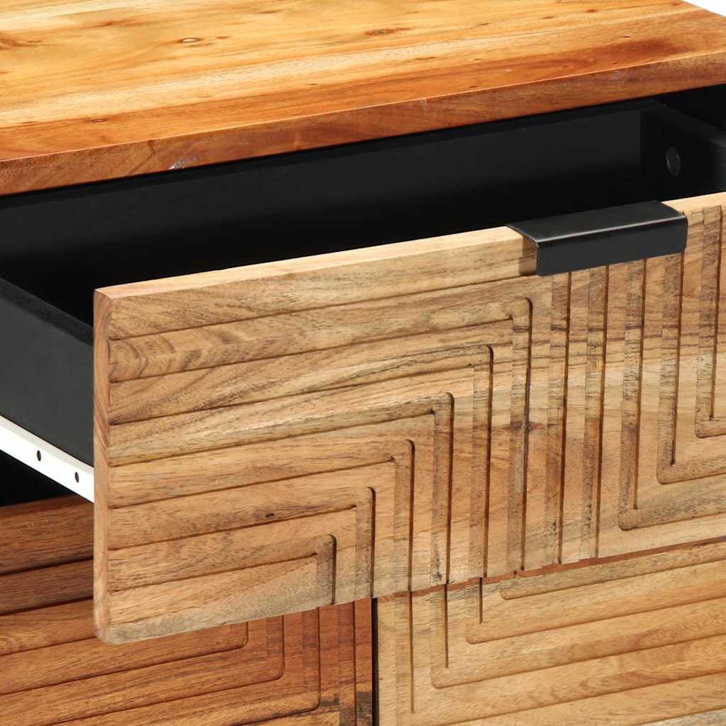 Bedside Cabinet in Brown 50 x 33 x 60 cm Solid Acacia Wood