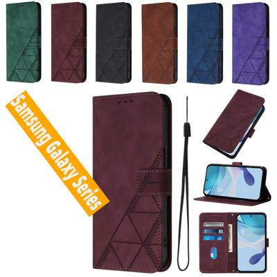 6-Farben Mode Business Stil PU Leder Handy Brieftasche Hülle für Samsung Galaxy Serie.Galaxy S Serie(S6-S25).A-Serie(A01-A73).Galaxy F/M-Serie ...