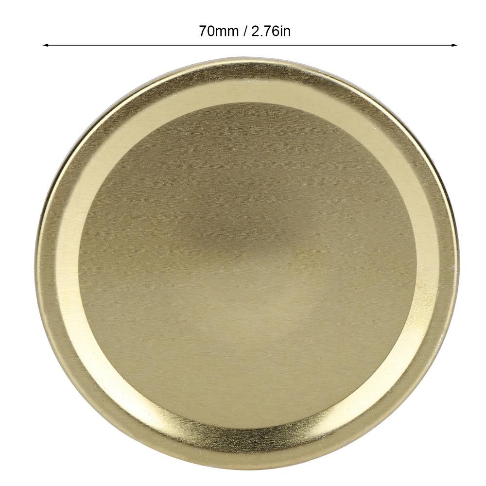 Tinplate Material Canning Jar Lids Round Shape 70/86mm Diameter Storage Covers Silver/Gold Beverage Caps For Home Canning