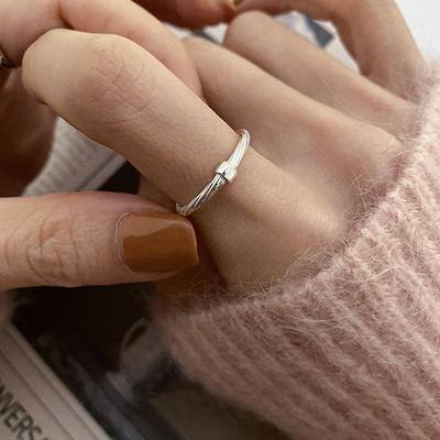 2026 Niche Minimalist Texture Ring Adjustable Temperament Personalized Design Senior Sense Daily Hand Jewelry