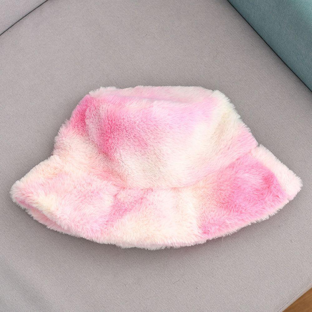 Protection Polyester Women Fisherman Hat Autumn Winter Hat Korean Style Cap Faux Fur Bucket Hat
