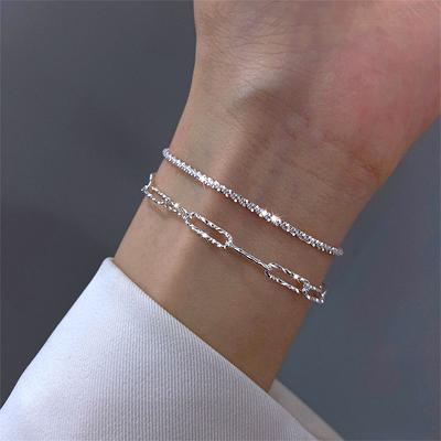 Sterling Silver S925 Silver Bracelet Dazzling Galaxy Chain for Women Sparkling Cold Style Personalized Baby's Breath Bracelet for Women