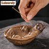 Turtle Plate Incense Holder Vintage Mist Smoking Steamers Incense Burners Aromatherapy Censer Tea Items Accessories Ornaments