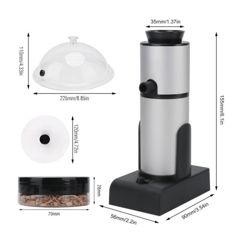 Adjustable Smoke Infuser Portable Handheld Smoking Gun Food Smoker Meat Cocktail Food Drinks Kitchen Tools Set