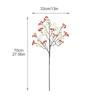 Artificial Berries Stem Foam Berry Pick Branch Ornament Plastic Leaves Holiday Xmas Home Decor 27.56in Red