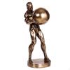 Statue de Bodybuilder Bronze-Or Homme Athlétique Musclé Lustré Salle de Sport
