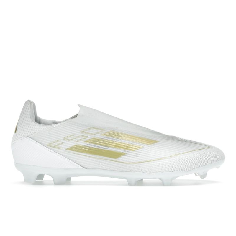 Adidas Adizero F50 League Laceless FG MG Day Spark Pack Unisex Sneakers White Cloud-White Gold-Metallic IE0608