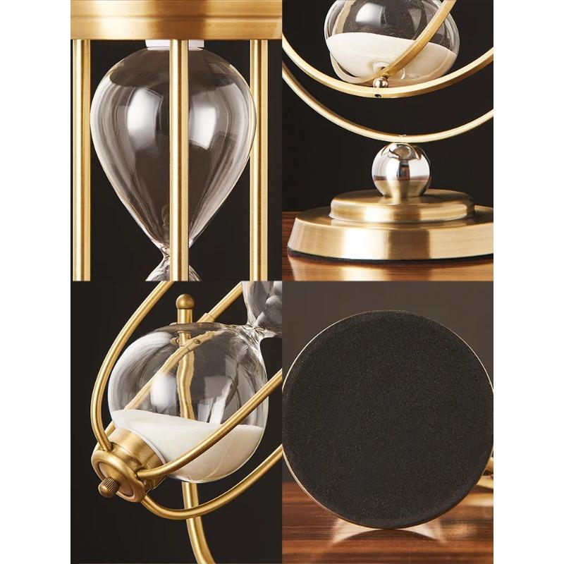 Creative Hourglass Timer Ornaments Light Luxury High-End Bookcase Desktop Furnishings Living Room Wine Cabinet Soft Decorations