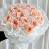 Corrugated Packaging for Bouquets with Pearls Mother's Valentine's Day Flowers Packaging Wave Edge Bouquet Gift Wedding Supplies