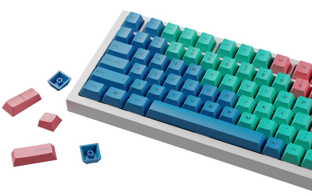 Glorious PBT Pastel Key Caps for Mechanical Keyboards, 114 Keycap Set (GLO-KC-GPBT-P, KB676)