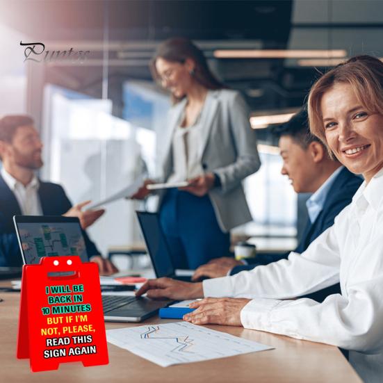 Rød akryl Skrivebord Advarselsskilt Heavy Duty Prank Skrivebord Advarselsskilt Hjemmekontor Skrivebord Minibordskilt Dekorasjon Ornament Co-worker Gag Gave