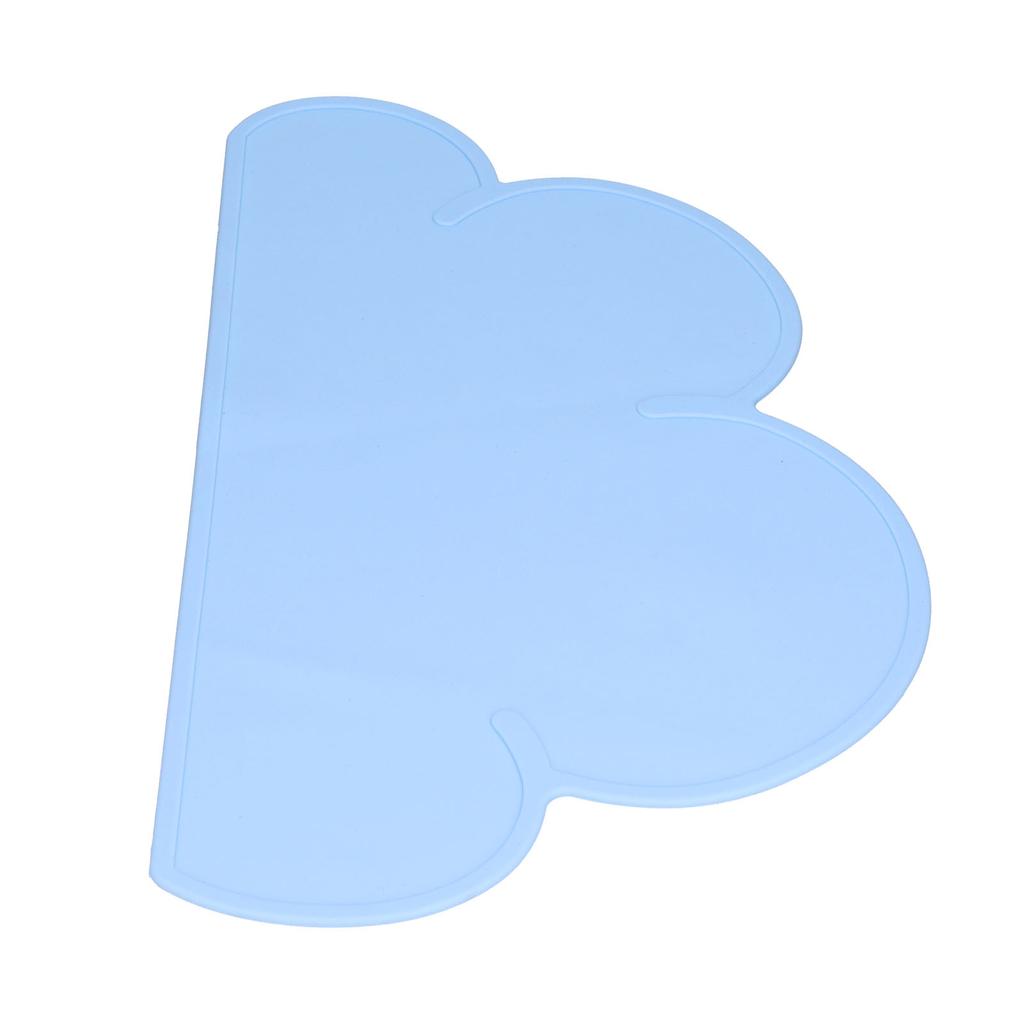 Cloud Shaped Waterproof Placemat NonSlip Silicone Table Mat Kids Table Pad for Home Travel(Sky Blue