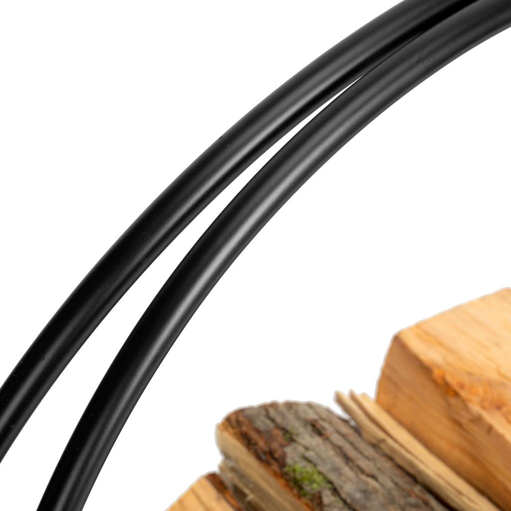 Hobro Black Metal Firewood Rack Wheel