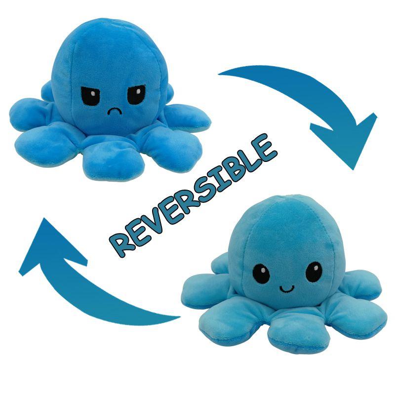 Adorable Double-sided Flip Reversible Octopus Plush Toy For Kids Soft And Cuddly Marine Life Stuffed Animal