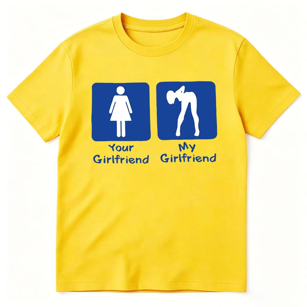 Funny Meme I Love My Girlfriend Unisex Tshirts Unisexs Unisex Clothing Fashion High Quality Oversized Unisex T Shirt Comfortable