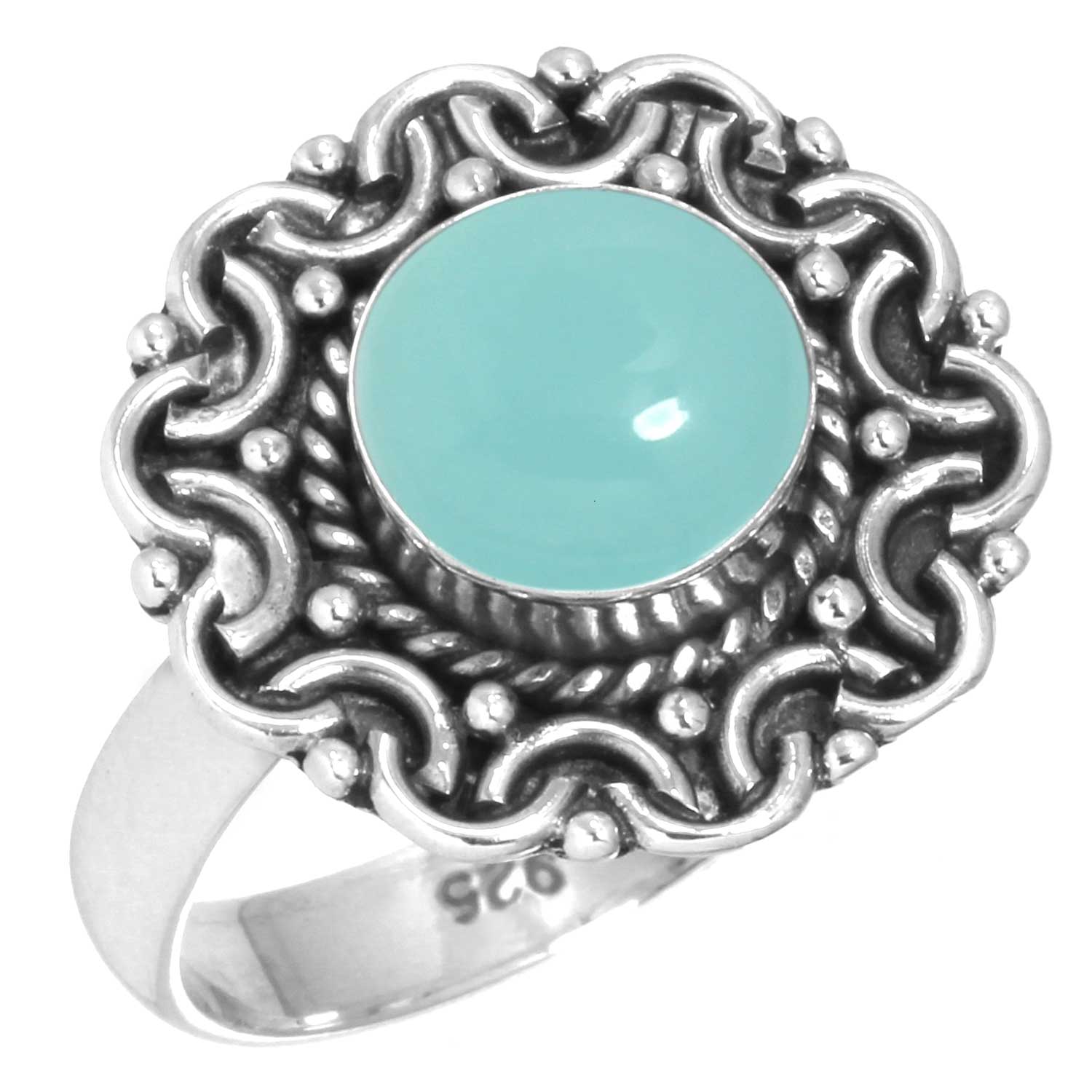 

Кольцо из стерлингового серебра 925 пробы с драгоценными камнями, ювелирные изделия ручной работы, подарок на помолвку, аквамариновый халцедон, ракушка-ушка, синий солнечный камень, лабрадорит, пренит 12