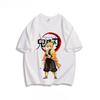 Popular Anime Demon Slayer Print 100% Pure Cotton Short Sleeved Summer Men's Outdoor Casual Fashion Comfortable Streetwear