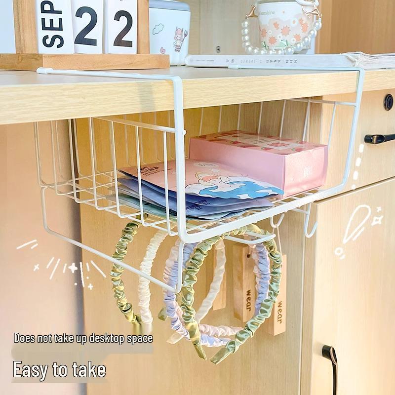 Küchenhängeschrank Aufbewahrungsregal: Mehrschichtiger Hängekorb mit Papierhandtuch- und Frischhaltefolienhalter