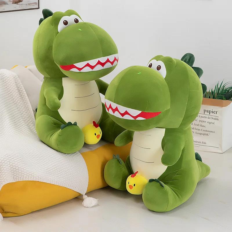 Kawaii Dumb Chicken Dinosaur Stuffed Plush Toy Doll Animal Cute Quirky Gift Girl Dolls Sleep Pillow Soft Room Decor Toys for Kid
