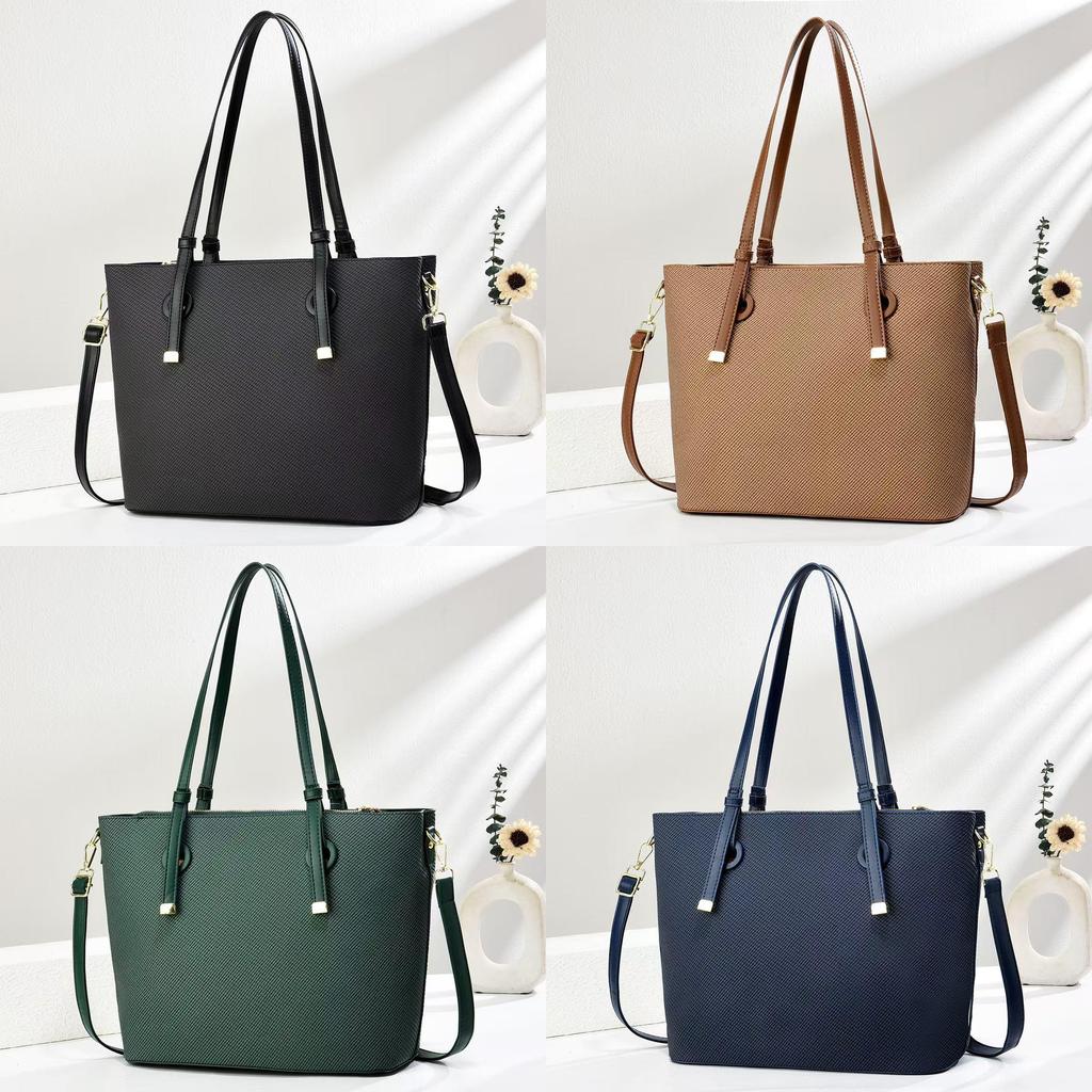 Borsa Tote Moderna in PVC da Donna con Grande Capacità e Chiusura a Zip Sicura per l'Uso Quotidiano