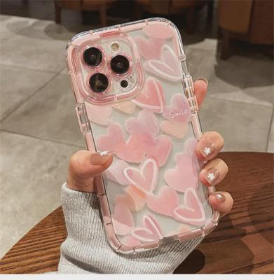 iPhone 16, 15, 14, 13 Pro ve Pro Max için Şeffaf Graffiti Aşk iPhone Kılıfı - Düşmeye Karşı Korumalı, Yumuşak, Japon ve Kore Tasarımı, Kızlar İçin İdeal
