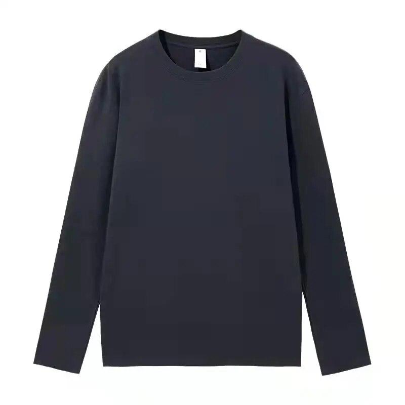 FEGKZLI 2024 Summer Autumn Long Sleeve Loose Causal Unisex Tops 100% Cotton T-shirts  Multi Colors Street Tees