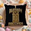 D-Death Row Records Cushion Cover Linen Organic Fabric Double-Sided Printing Breathable Pillow Case Sofa Home Decor Gift
