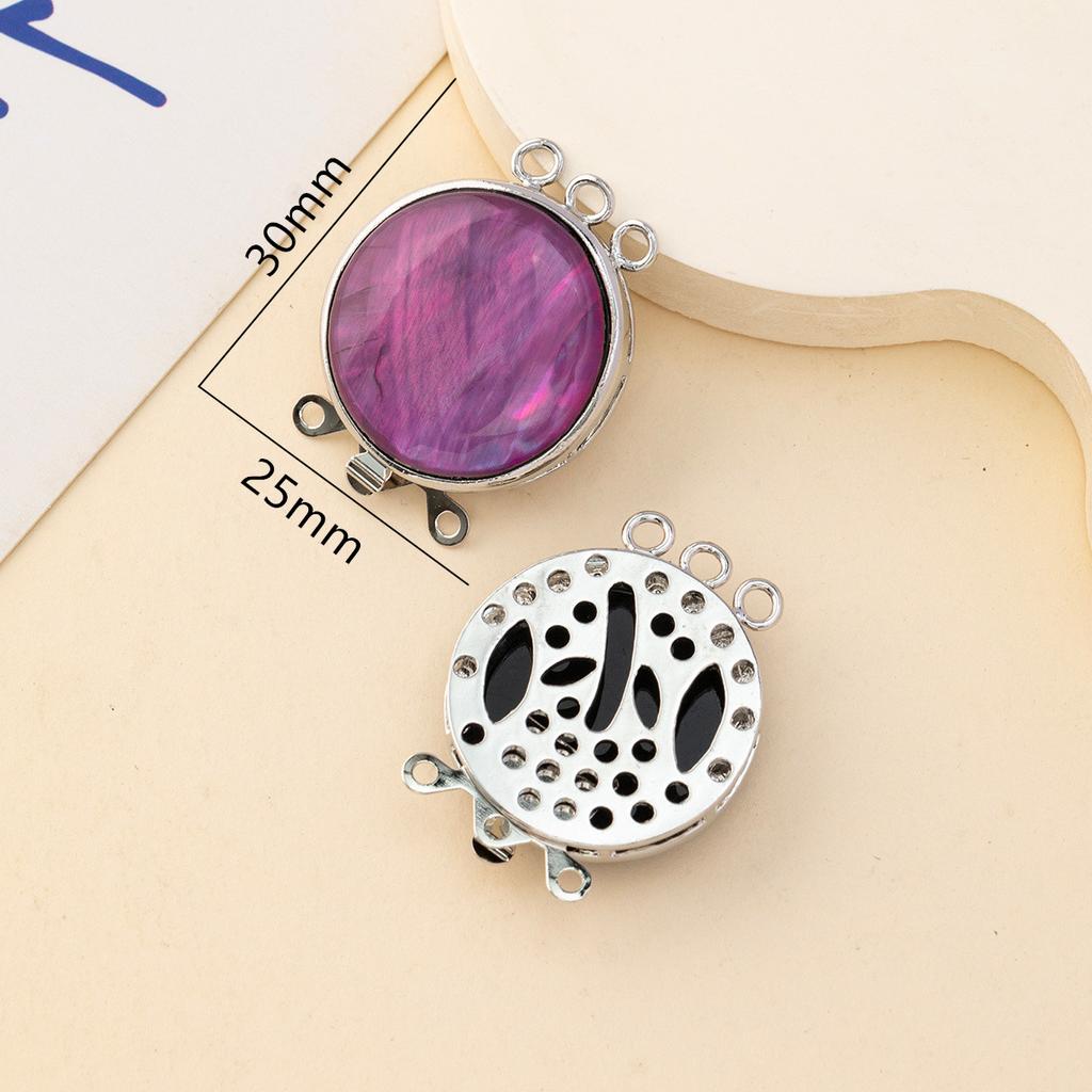 1Pc Round Natural Shell Pendant Connectors for DIY Unisex Necklace Bracelet Anklet Accessories, Creative Jewelry Making Halloween Christmas Gift Craft