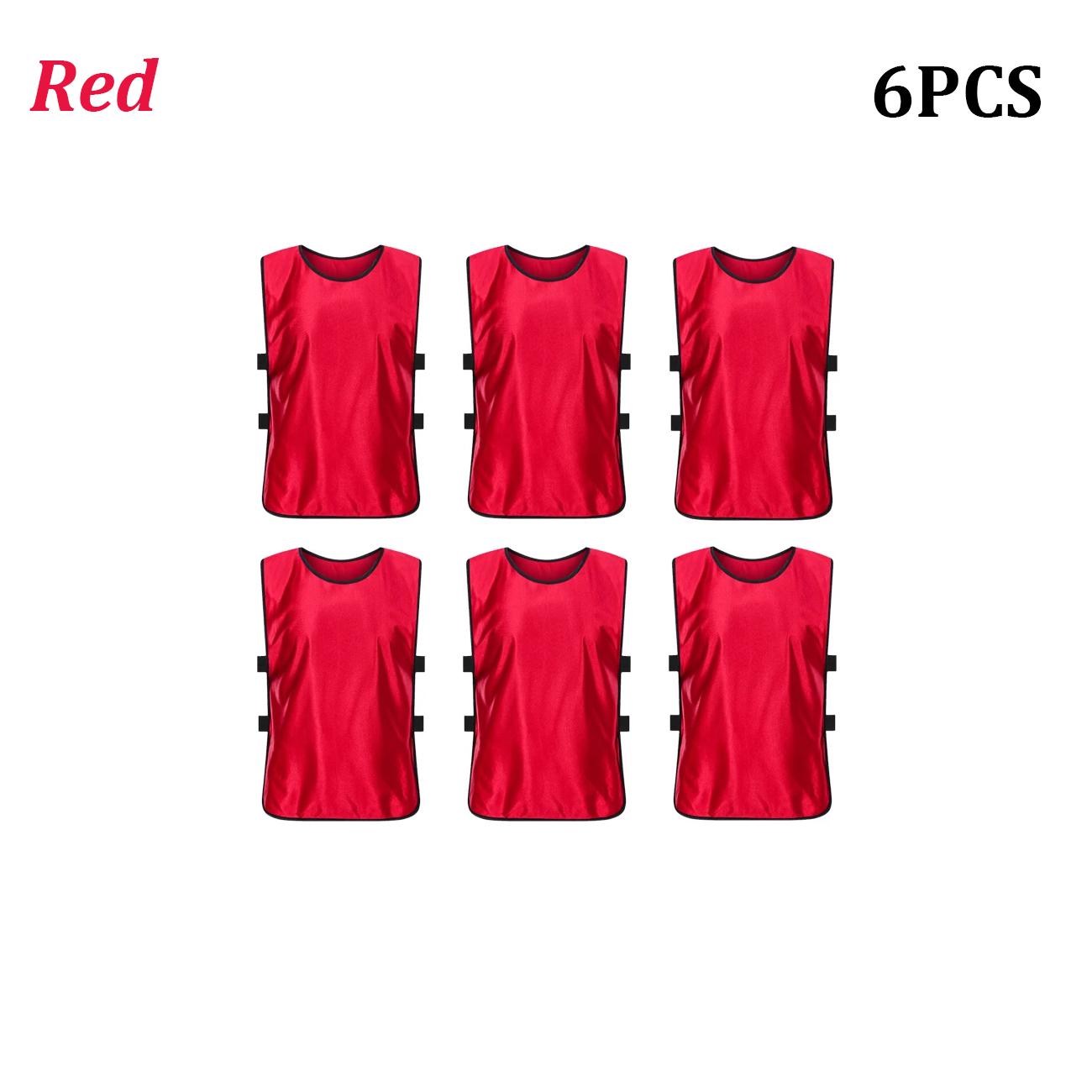 

6PCS Soccer Pinnies Quick Drying Football Team Jerseys Sports Soccer Team Training Practice Youth Adult Basketball Sports Vest Kids 90-110cm