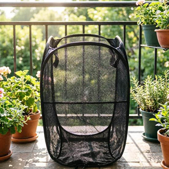 Yousheng Dirty Clothes Basket Foldable Breathable Mesh Fabric Laundry Bin Prevents Odor Container for Bathroom Laundry Storage Home