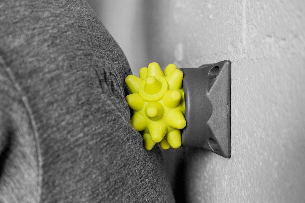 Rumble Roller inclus Tip dur Punct de declanșare eliberare miofascială Masaj minge de întindere "Beastie Ball" [Bază / / Galben] - & / &