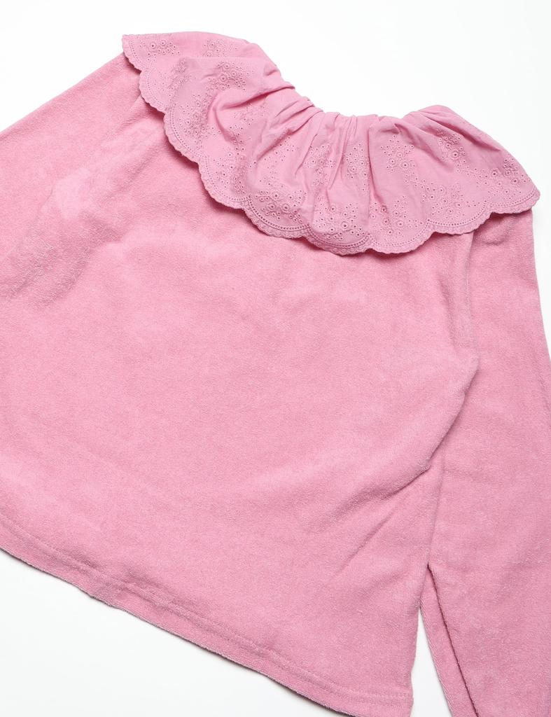Escape Retro Frill Erilon T-Shirt, Simple, Girls', Long Sleeve, Pink