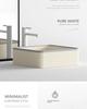 Modern Ceramic Bathroom Container Sink, Striped Design Rectangular Sink, Dressing Table Sink, Suitable for Homes and Balconies