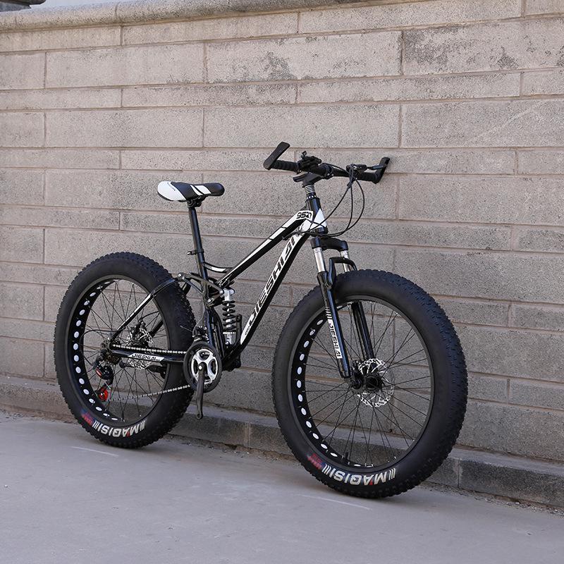Adult Off-Road Mountain Bike with 4.0 Tires & Shock Absorption for Men, Women & Students