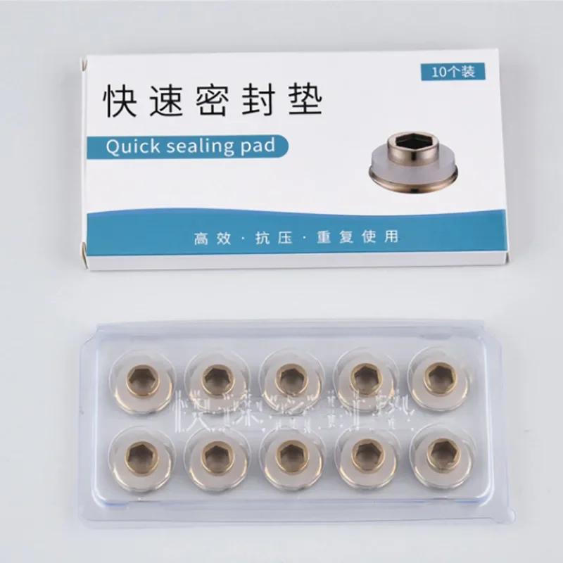 Faucet Quick Seal Washer Universal Interface of G 1/2 Inch Silicone Gasket Brass Faucet Seal Washer Watertight Bath Accessories