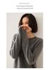 Autumn/Winter 2025 Women's Casual Cashmere Round Neck Pullover with Soft Knit Inner Layer