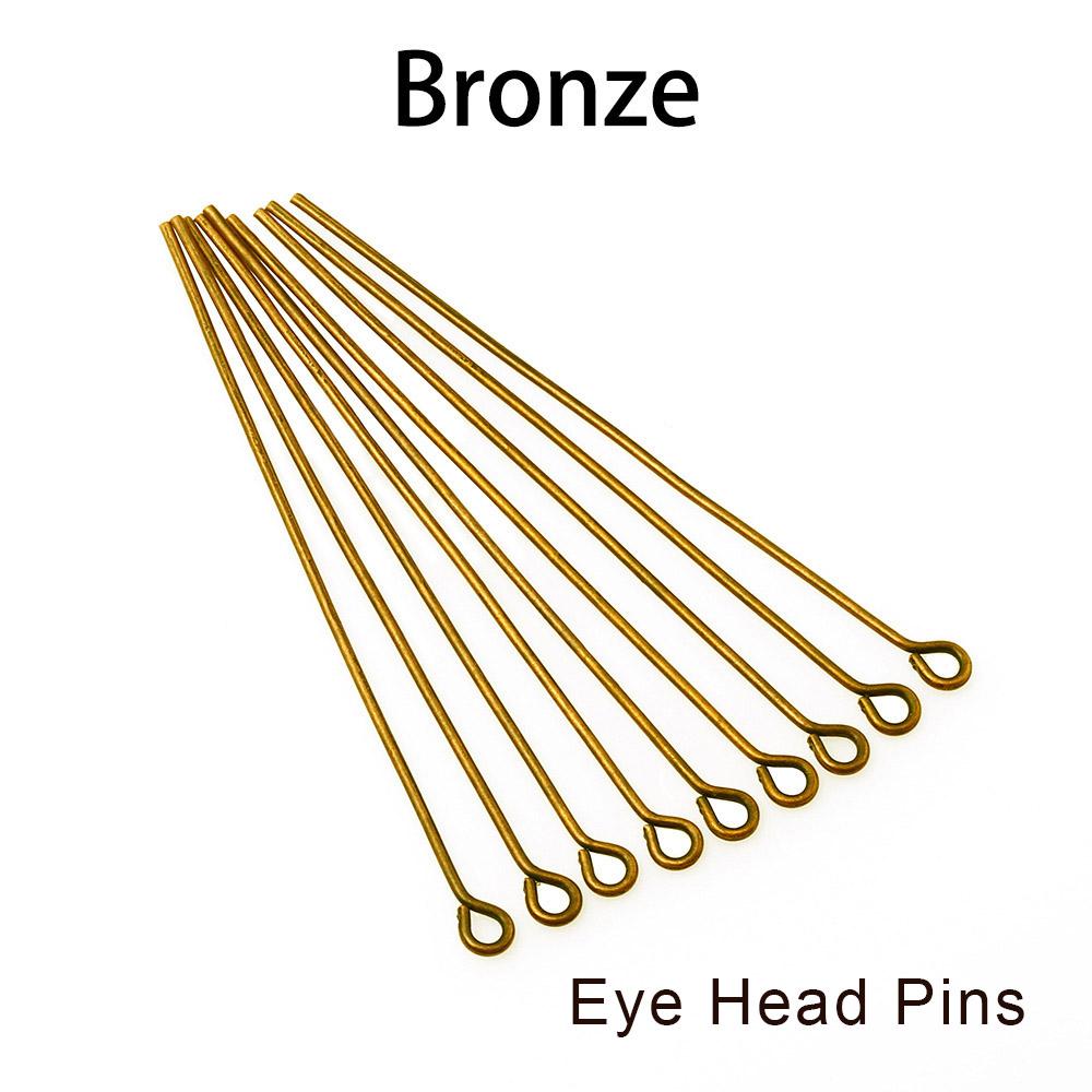 200Pcs/lot 10-50mm Flat Head Ball Head Eye Head Pins Connectors For Necklace Pendant DIY Jewelry Making Accessories Supplies