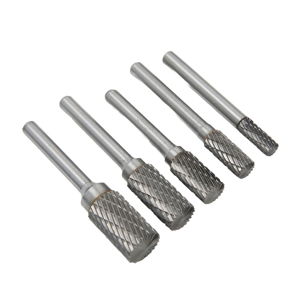 Double Cut Carbide Burrs Rotary Files Set 6mm Shank for Metalwork Wood Carving Jewellery Making Surface Grinding
