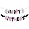 Halloween Birthday Banner Decorations Multi Color Paper Party Supplies For Decor 1 Set