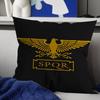 Römische SPQR Bedruckte Kissenbezüge Cartoon Sofa Dekorative Heim Doppelseitiger Druck Kurzer Plüsch Niedlicher Kissenbezug