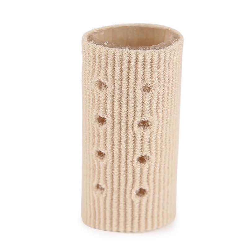 

Hole Fiber Eyelet SEBS Soft Anti-wear Toe Protector & Separator with Cuttable Double-Layer Adhesive Finger Cot 2.0 x 4.5 cm