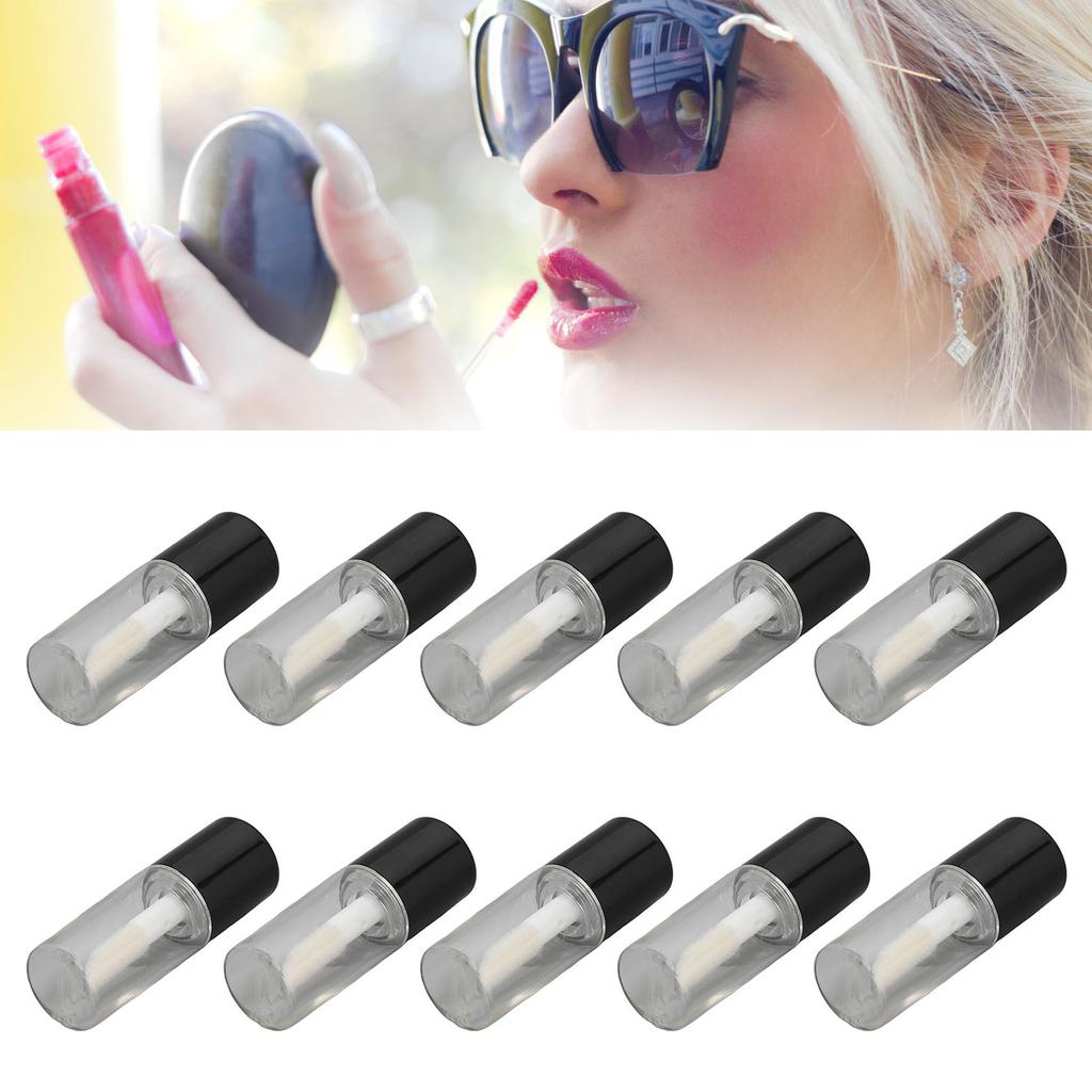 10pcs 1.5ml Lip Gloss Tube Mini Reusable Clear Empty Lip Gloss Containers for Lipstick Sample Lip Balm