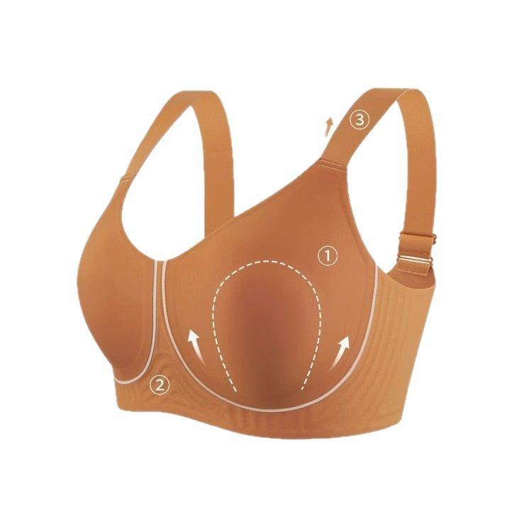 Original quality large size seamless breast bra gathered anti-sagging bra