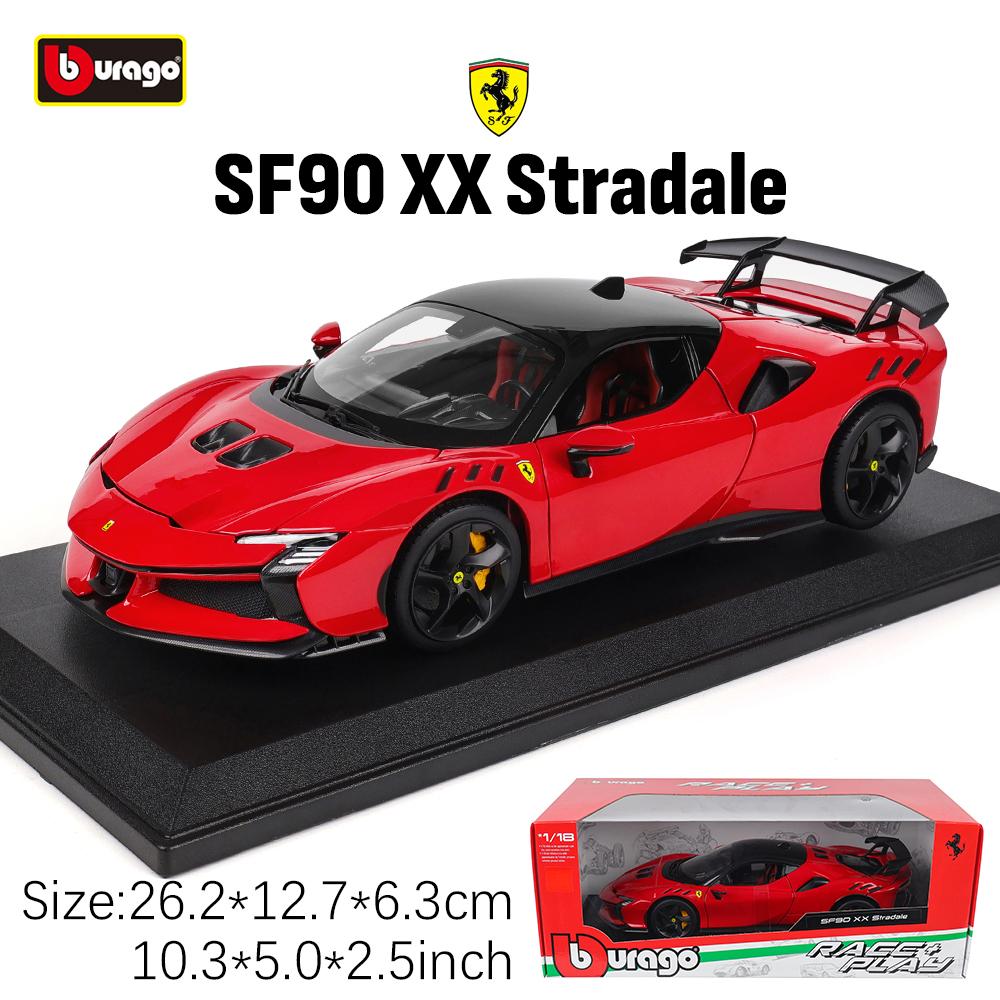 GCD2 Bburago 1:18 Ferrari SF90 XX Stradale 296GTB FXXK EVO SF90 SP1 MONZA racing model simulation car model alloy car toy collection