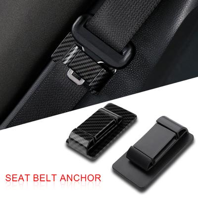 Suport centură de siguranță auto din fibră de carbon Cadru de fixare Limitator de asigurare pentru centură Suport cataramă Accesorii universale pentru mașină