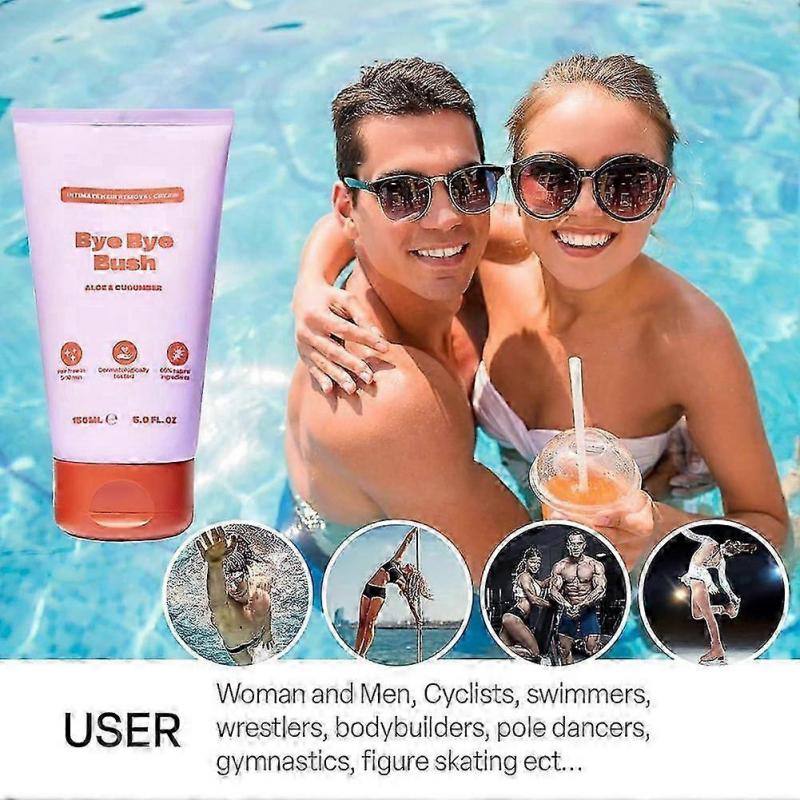 Hair Removal Cream for Men Women Pubic Bikini Area Painless Flaw-less Depilatory Cream for Underarms Bikini Legs