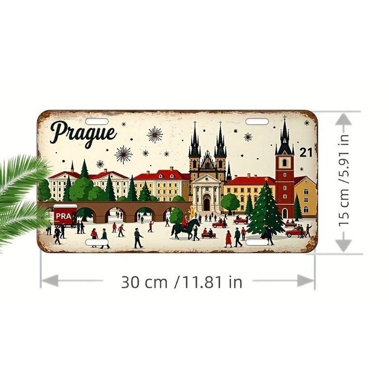 Motorcycle Souvenir License Plate, Metal Auto Wall Decor 15x30cm