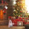 Gift Bag Burlap Bags with Drawstring Christmas Storage Cotton Wrapping Ornaments