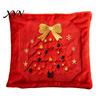 Soft Skin Friendly Cushion Covers Christmas Plush Pillowcase, 3D Embroidered Design Throw Pillow Gifts for Home Cover, Decorative Cover Holiday